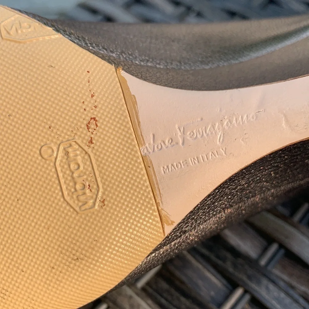 SALVATORE FERRAGAMO Leather Wedges